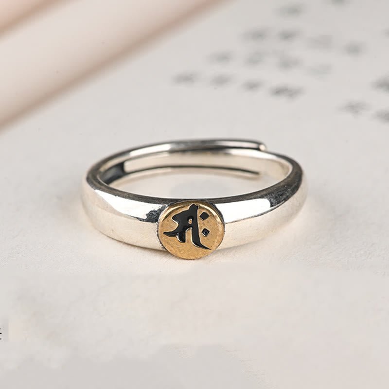 Buddha Stones Tibetan Om Mani Padme Hum Carved Chinese Zodiac Natal Buddha Peace Ring - Image 26
