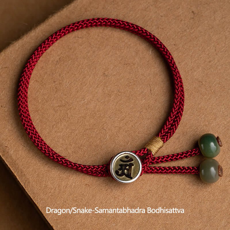Buddha Stones 925 Sterling Silver Handmade Chinese Zodiac Natal Buddha Cyan Bodhi Seed Protection Braided Red String Bracelet - Image 8
