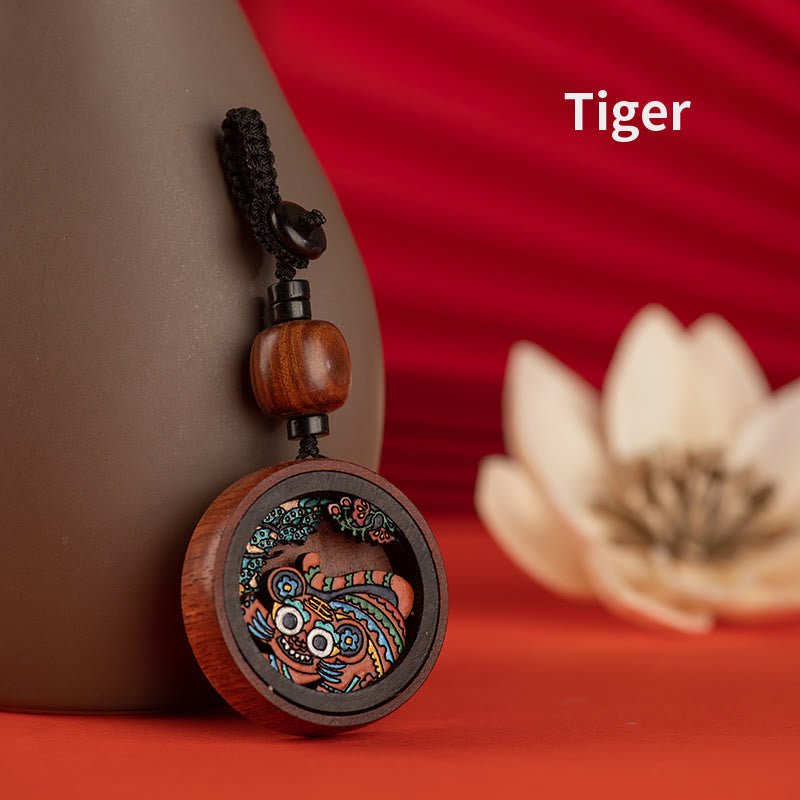 Buddha Stones Year Of The Dragon Hand Painted Chinese Zodiac Rosewood Carved Calm Key Chain (Extra 30% Off | USE CODE: FS30) - Image 12