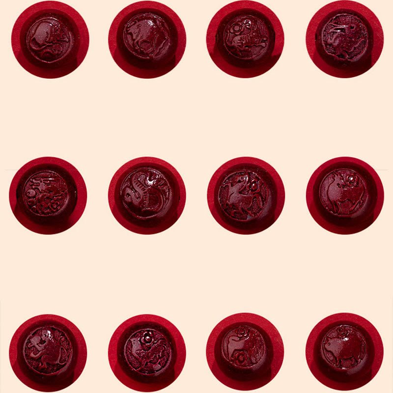 Buddha Stones Natural Cinnabar Chinese Zodiac Gourd Calm Blessing Red String Belly Chain - Image 4