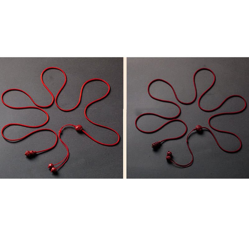 Buddha Stones Natural Cinnabar Chinese Zodiac Gourd Calm Blessing Red String Belly Chain - Image 18