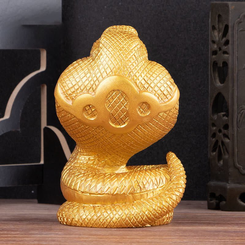Buddha Stones Year Of The Snake Ingots Copper Coins Ball Wealth Resin Statue Home Decoration - Image 10
