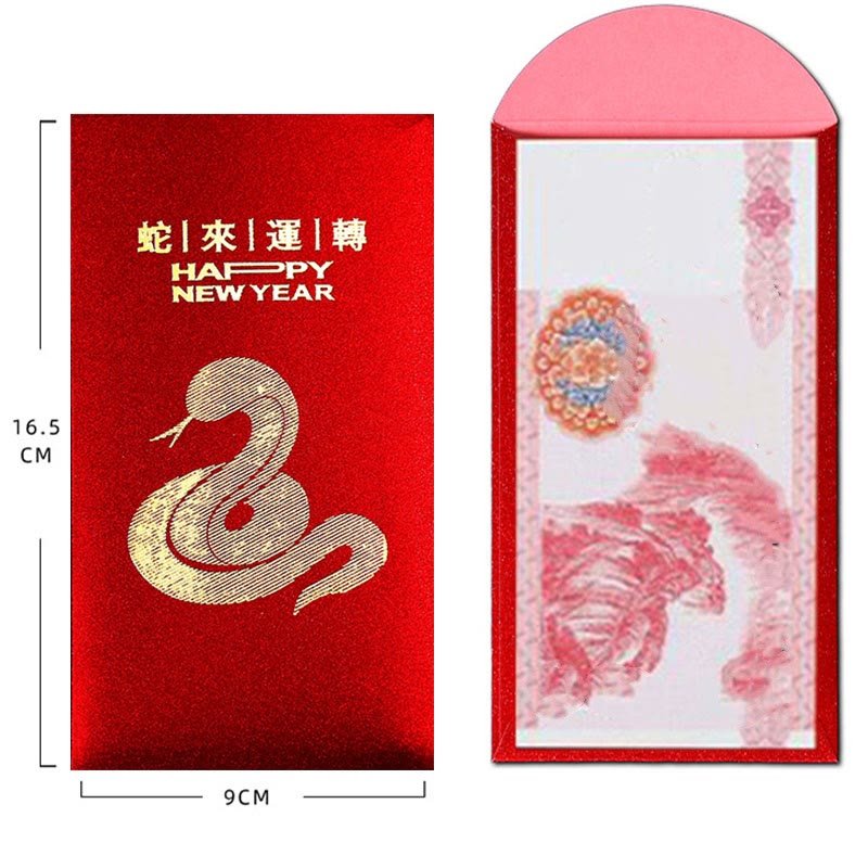 Buddha Stones 6Pcs Chinese Red Envelope Year of the Snake Lucky Money Envelopes 2025 New Year - Image 13
