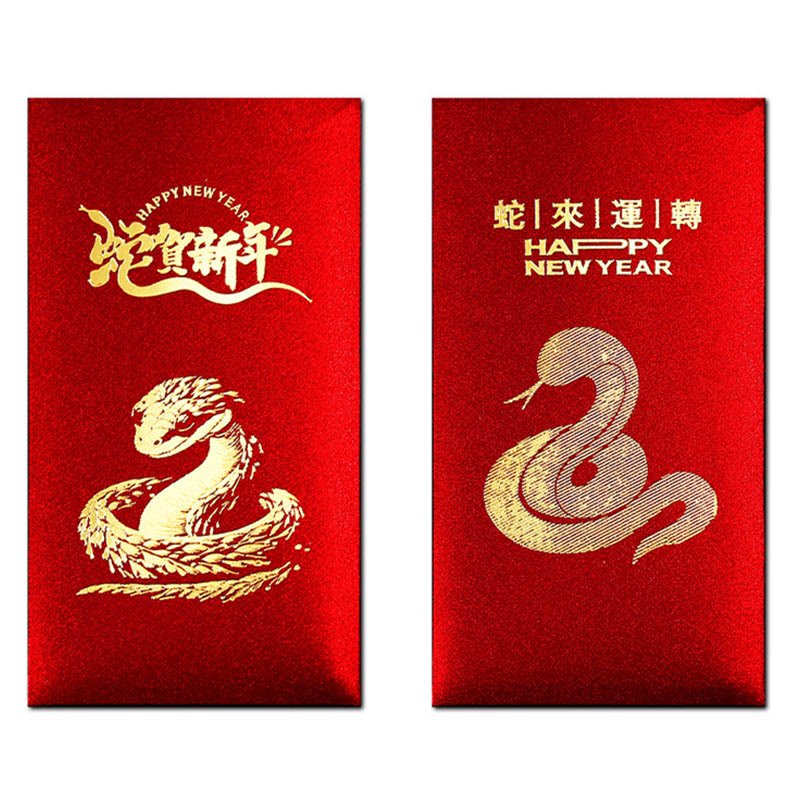 Buddha Stones 6Pcs Chinese Red Envelope Year of the Snake Lucky Money Envelopes 2025 New Year - Image 19