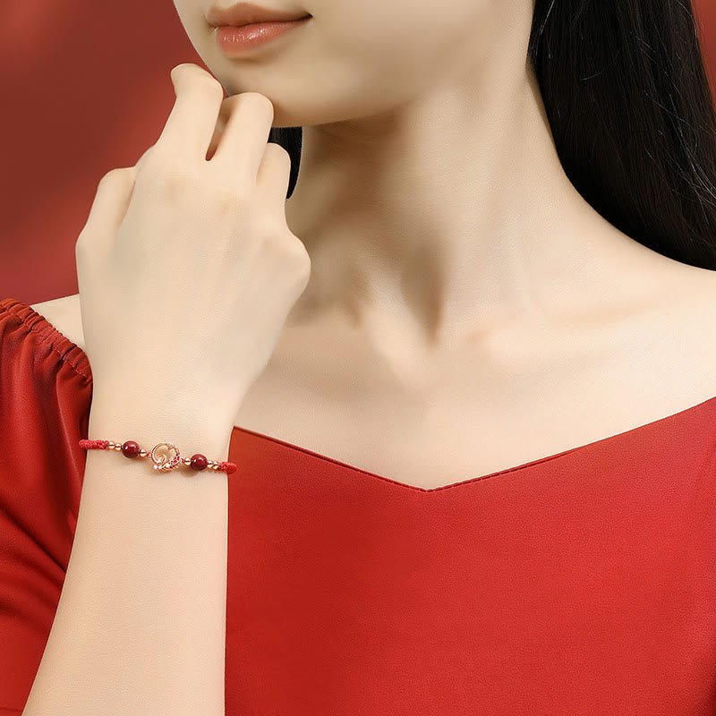 Buddha Stones 925 Sterling Silver Hetian Jade Cinnabar Koi Fish Year Of Snake Red String Protection Braided Bracelet - Image 3