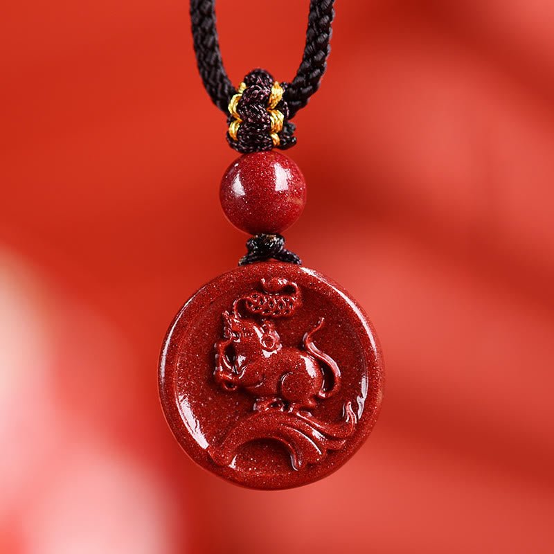 Buddha Stones Chinese Zodiac Cinnabar Calm Phone Hanging Decoration Key Chain Necklace Pendant - Image 11