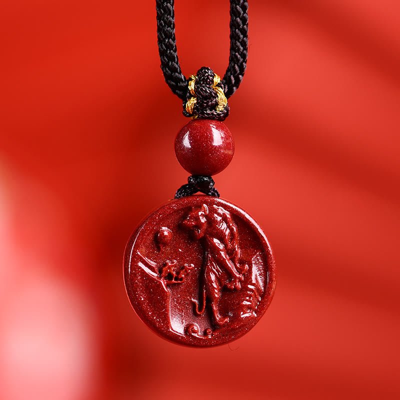 Buddha Stones Chinese Zodiac Cinnabar Calm Phone Hanging Decoration Key Chain Necklace Pendant - Image 17