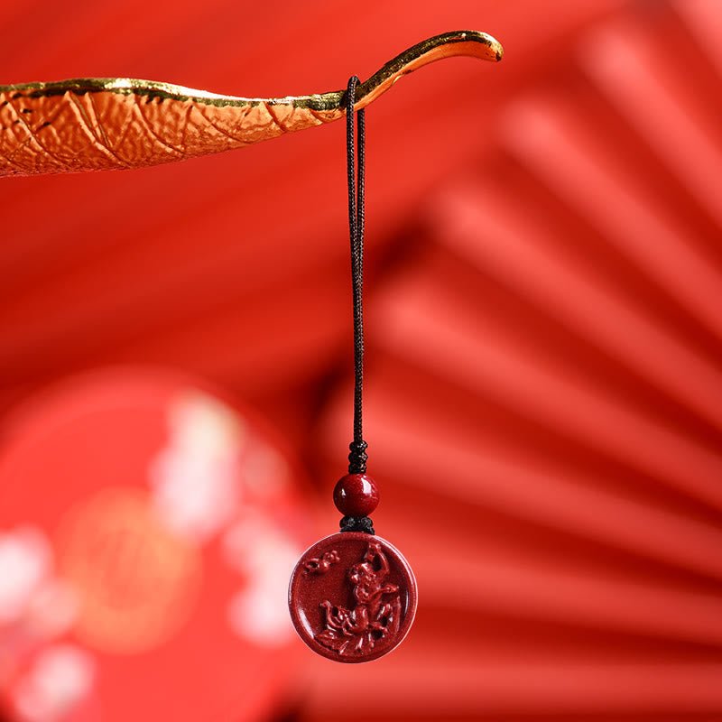 Buddha Stones Chinese Zodiac Cinnabar Calm Phone Hanging Decoration Key Chain Necklace Pendant - Image 34