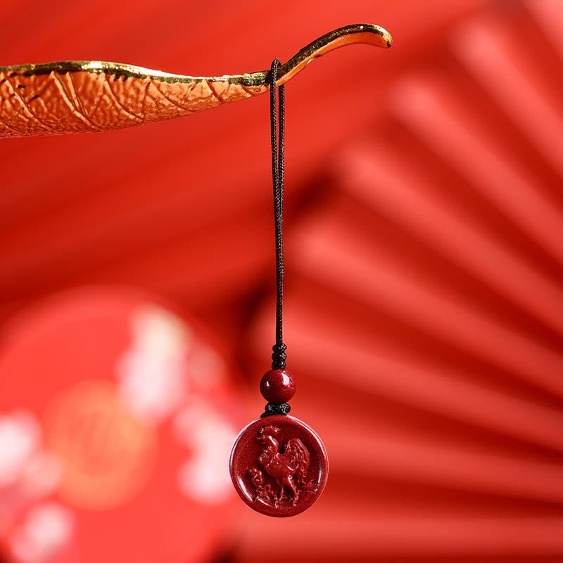 Buddha Stones Chinese Zodiac Cinnabar Calm Phone Hanging Decoration Key Chain Necklace Pendant - Image 37