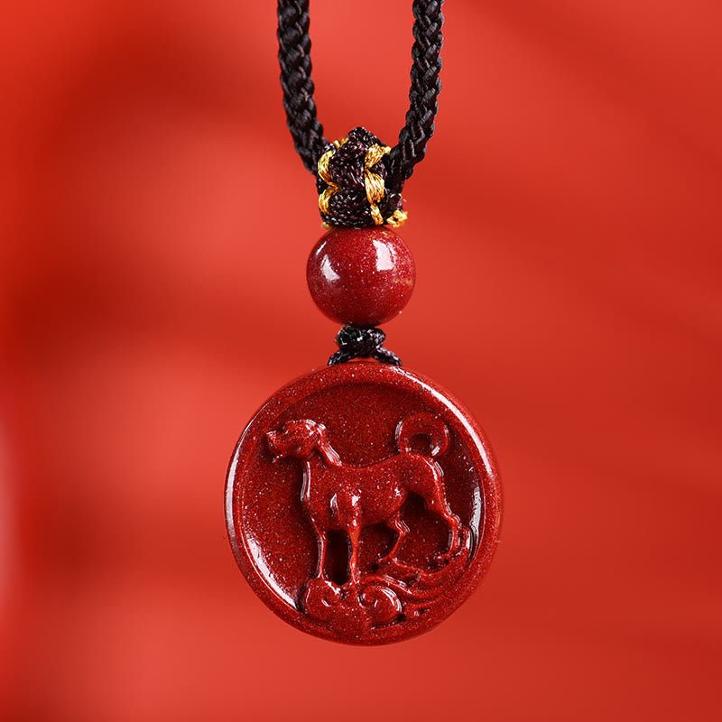 Buddha Stones Chinese Zodiac Cinnabar Calm Phone Hanging Decoration Key Chain Necklace Pendant - Image 38
