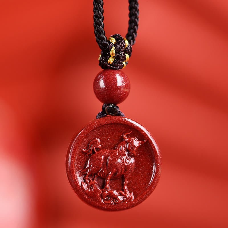 Buddha Stones Chinese Zodiac Cinnabar Calm Phone Hanging Decoration Key Chain Necklace Pendant - Image 14