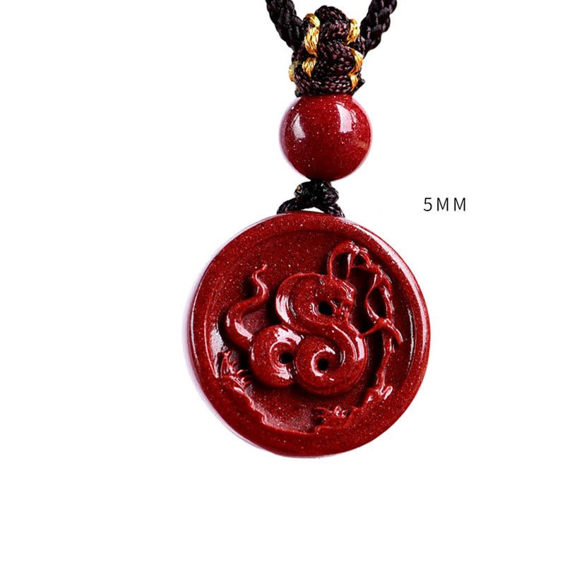 Buddha Stones Chinese Zodiac Cinnabar Calm Phone Hanging Decoration Key Chain Necklace Pendant - Image 6