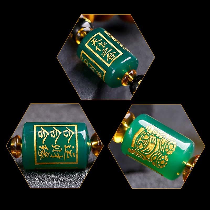 Buddha Stones Chinese Zodiac Tiger Eye White Crystal Courage Bracelet - Image 29