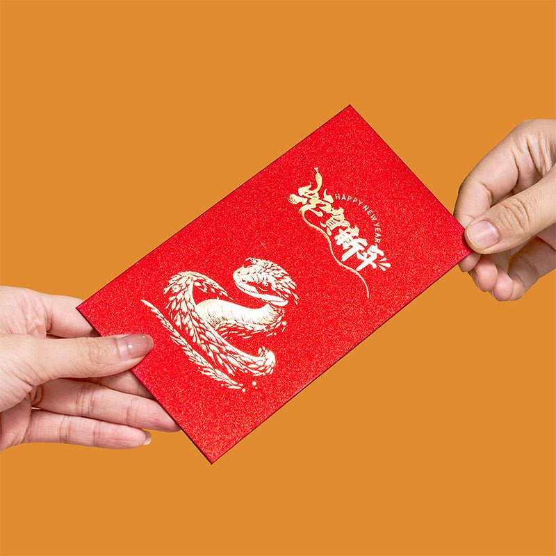 Buddha Stones 6Pcs Chinese Red Envelope Year of the Snake Lucky Money Envelopes 2025 New Year - Image 17