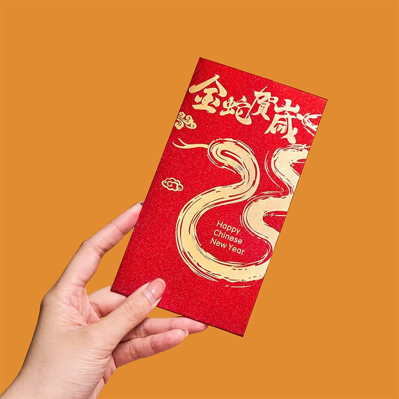 Buddha Stones 6Pcs Chinese Red Envelope Year of the Snake Lucky Money Envelopes 2025 New Year - Image 3