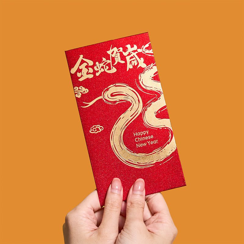Buddha Stones 6Pcs Chinese Red Envelope Year of the Snake Lucky Money Envelopes 2025 New Year - Image 4