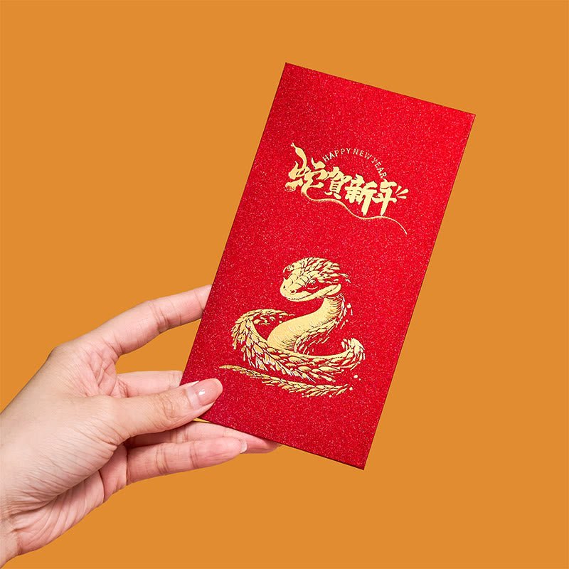 Buddha Stones 6Pcs Chinese Red Envelope Year of the Snake Lucky Money Envelopes 2025 New Year - Image 16