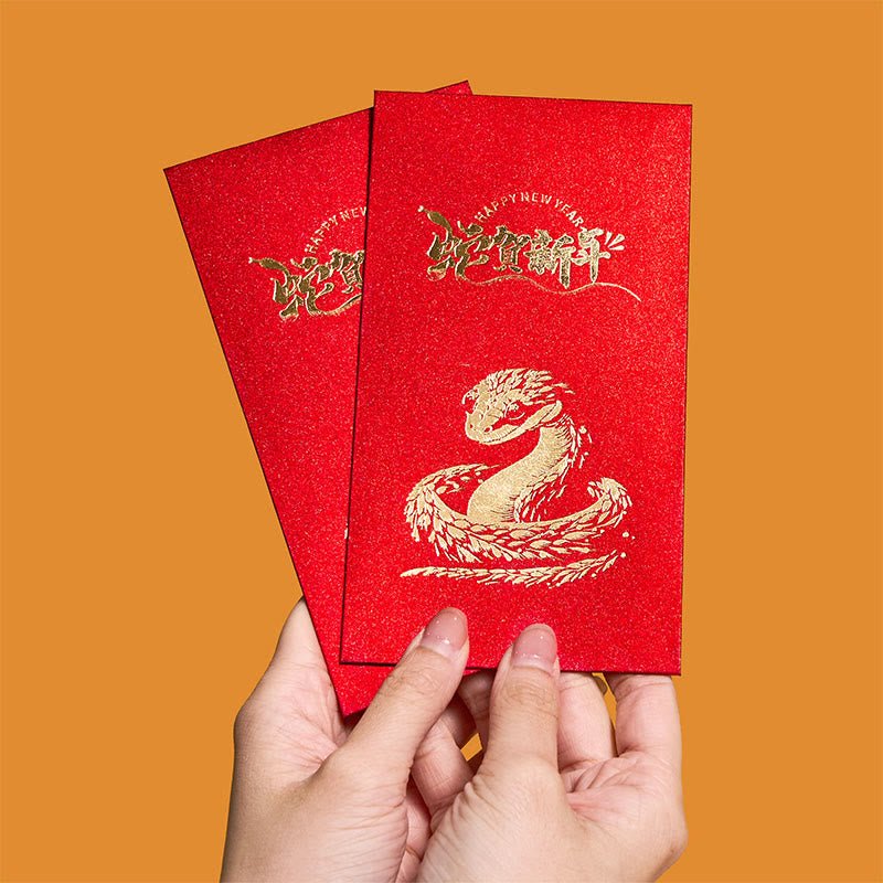 Buddha Stones 6Pcs Chinese Red Envelope Year of the Snake Lucky Money Envelopes 2025 New Year - Image 15