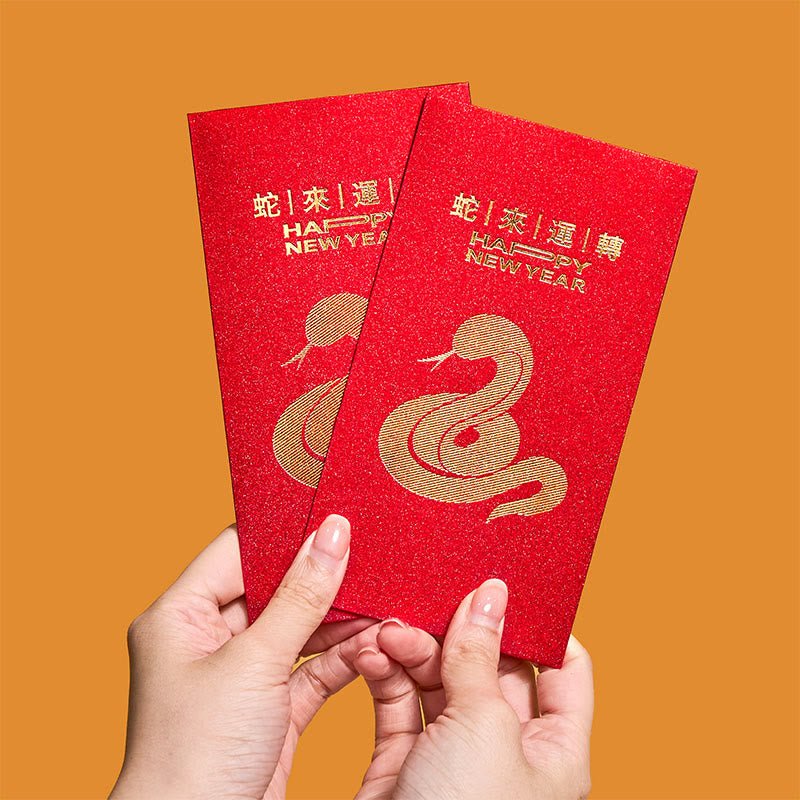 Buddha Stones 6Pcs Chinese Red Envelope Year of the Snake Lucky Money Envelopes 2025 New Year - Image 9