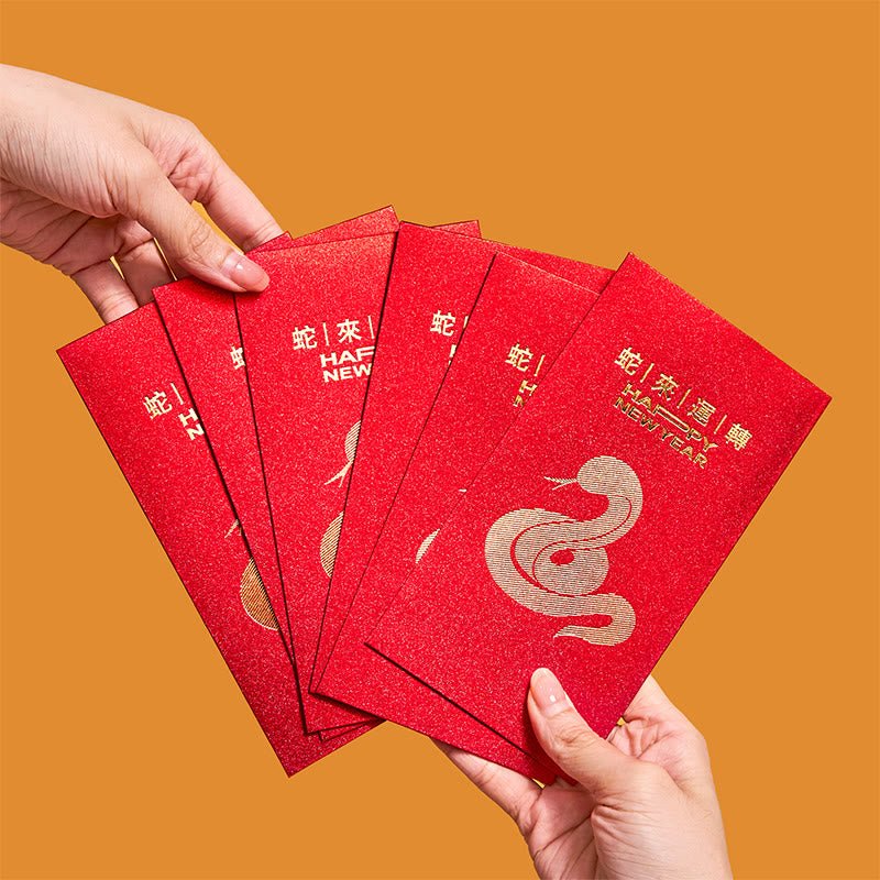 Buddha Stones 6Pcs Chinese Red Envelope Year of the Snake Lucky Money Envelopes 2025 New Year - Image 7