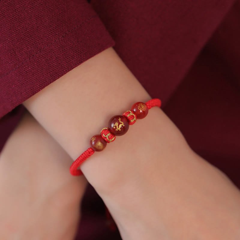 Buddha Stones Handmade Red Agate Chinese Zodiac Red String Braided Protection Bracelet - Image 16
