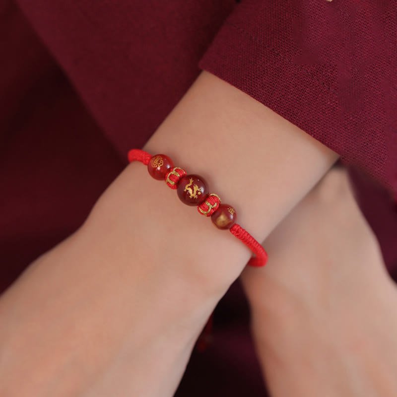 Buddha Stones Handmade Red Agate Chinese Zodiac Red String Braided Protection Bracelet - Image 17