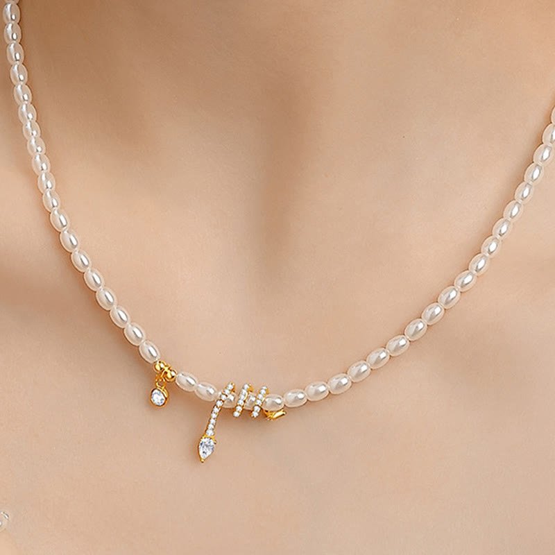 Buddha Stones 925 Sterling Silver Year Of The Snake Pearl Bracelet Necklace Pendant - Image 12