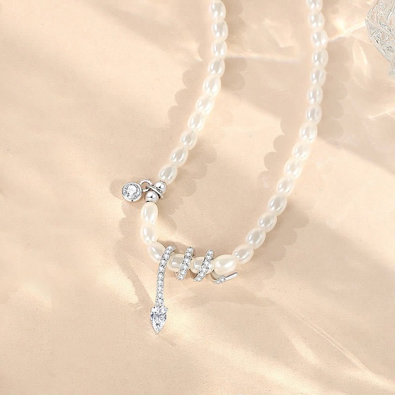 Buddha Stones 925 Sterling Silver Year Of The Snake Pearl Bracelet Necklace Pendant - Image 15