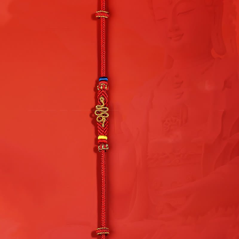 Buddha Stones Red String Eight Thread Peace Knot Year Of The Snake Protection Braided Bracelet - Image 2