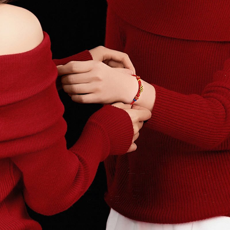 Buddha Stones Red String Eight Thread Peace Knot Year Of The Snake Protection Braided Bracelet - Image 3