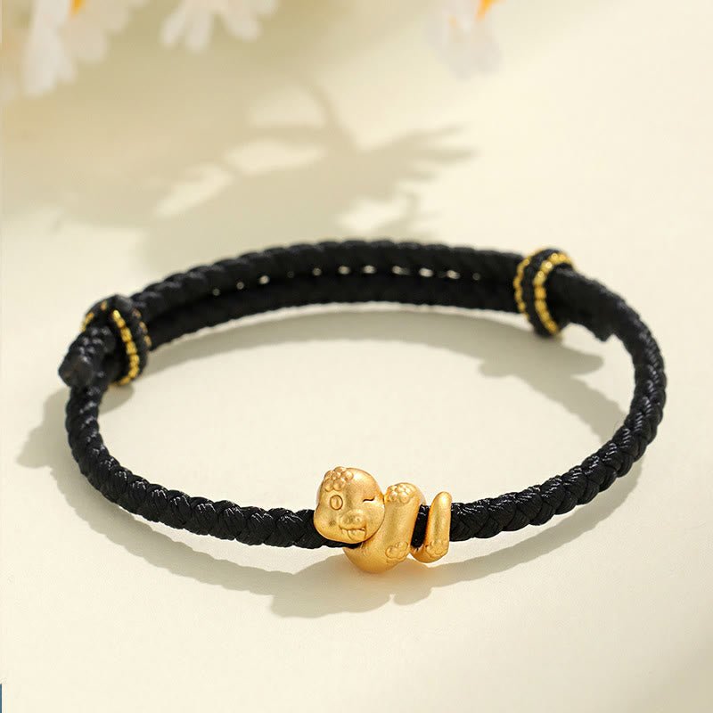 Buddha Stones Handmade 999 Sterling Silver Year Of Snake Red String Luck Braided Bracelet - Image 8