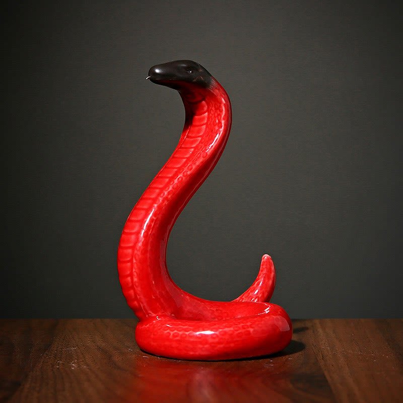 Buddha Stones Year Of The Snake Ceramic Home Decoration - Image 4