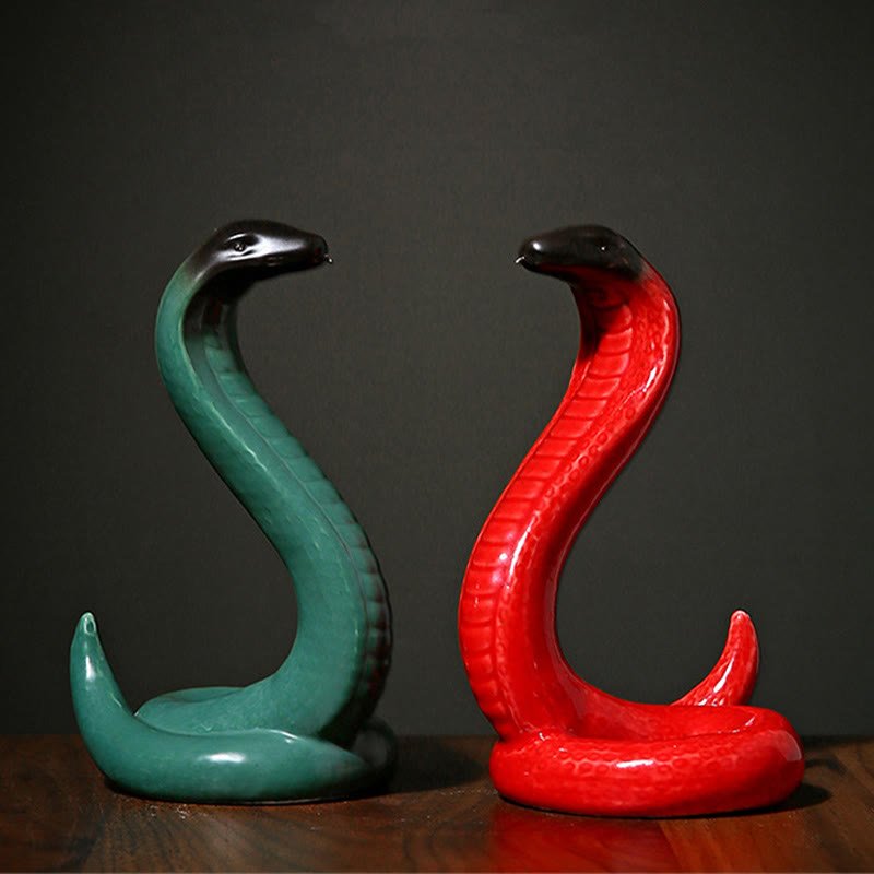 Buddha Stones Year Of The Snake Ceramic Home Decoration - Image 2