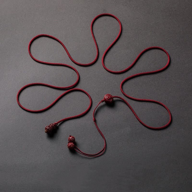 Buddha Stones Natural Cinnabar Chinese Zodiac Gourd Calm Blessing Red String Belly Chain - Image 17