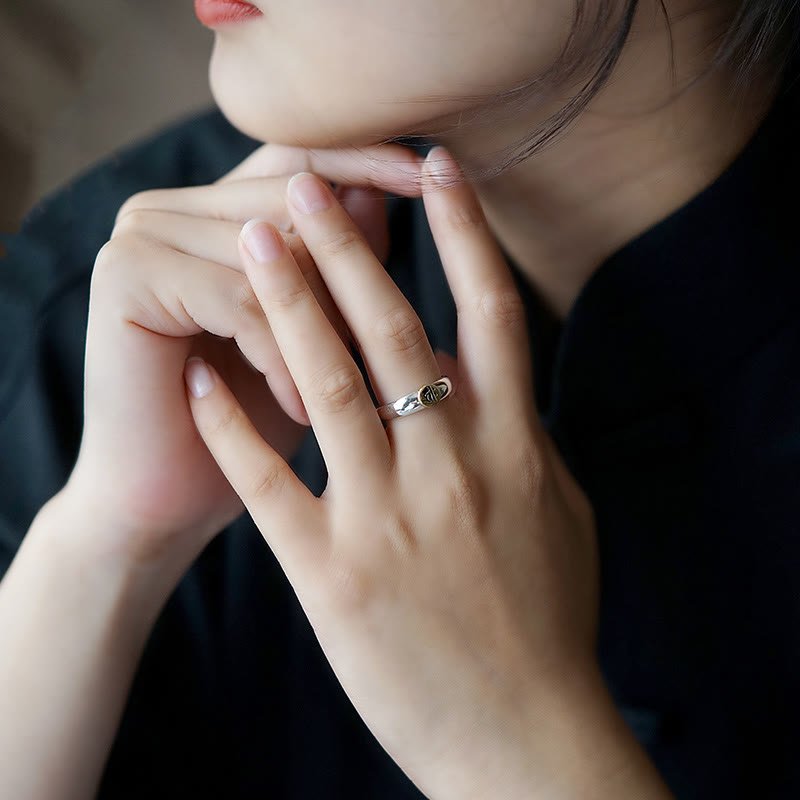 Buddha Stones Tibetan Om Mani Padme Hum Carved Chinese Zodiac Natal Buddha Peace Ring - Image 38