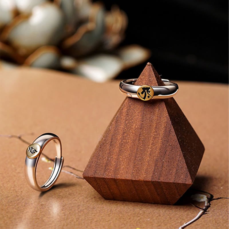 Buddha Stones Tibetan Om Mani Padme Hum Carved Chinese Zodiac Natal Buddha Peace Ring - Image 44