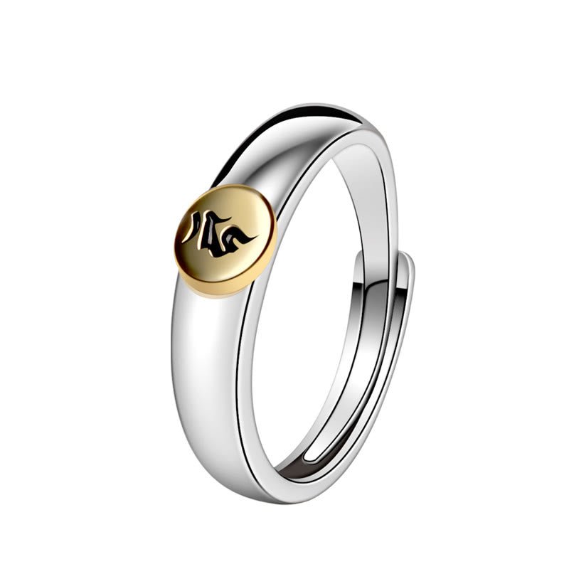 Buddha Stones Tibetan Om Mani Padme Hum Carved Chinese Zodiac Natal Buddha Peace Ring - Image 34