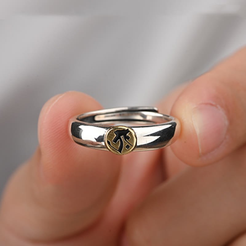 Buddha Stones Tibetan Om Mani Padme Hum Carved Chinese Zodiac Natal Buddha Peace Ring - Image 17