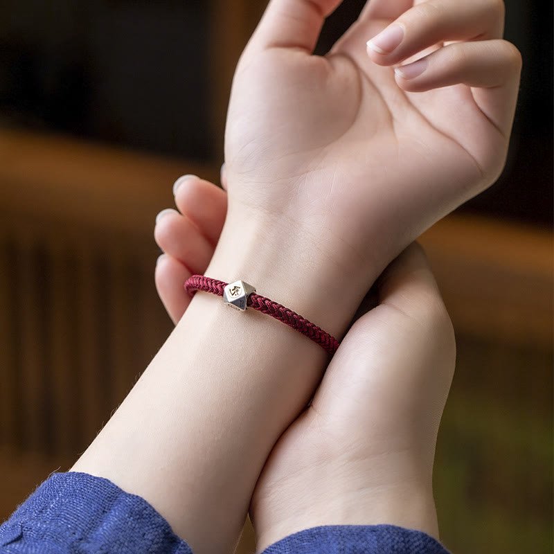 Buddha Stones 925 Sterling Silver Handmade Chinese Zodiac Natal Buddha Luck Protection Braided String Bracelet - Image 7