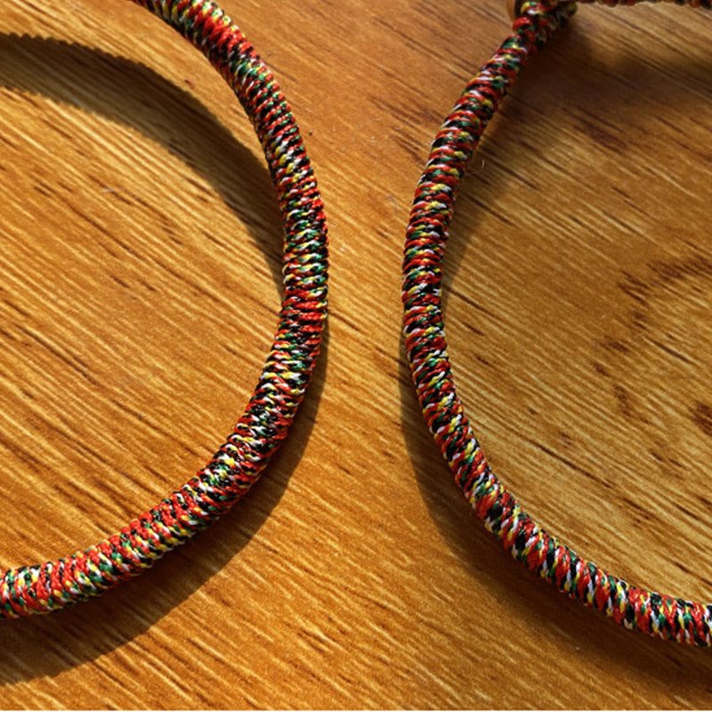 Buddha Stones Handmade 925 Sterling Silver Chinese Zodiac Natal Buddha Protection Colorful Rope Bracelet - Image 16