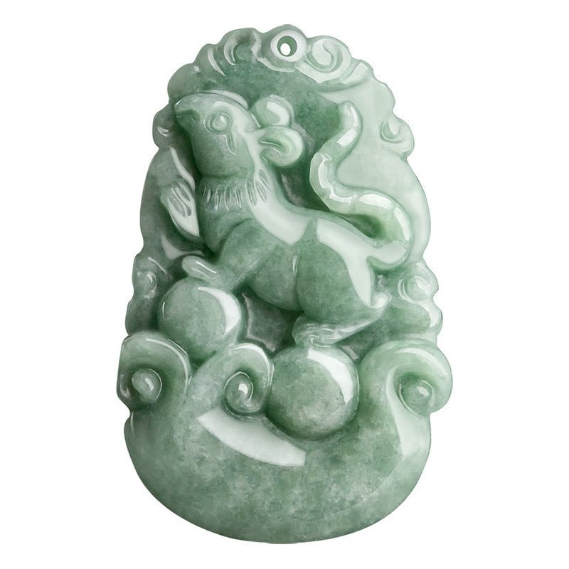 Buddha Stones Natural Green Jade 12 Chinese Zodiac Luck Prosperity Necklace Pendant - Image 11