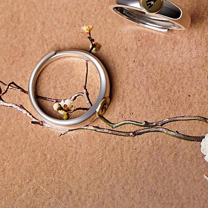 Buddha Stones Tibetan Om Mani Padme Hum Carved Chinese Zodiac Natal Buddha Peace Ring - Image 14