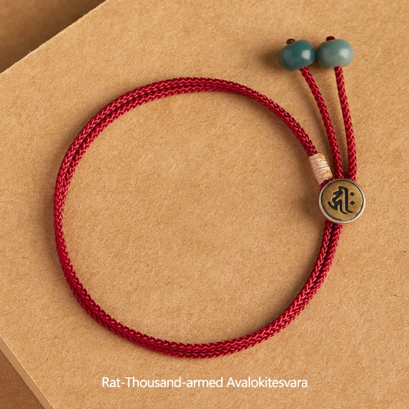 Buddha Stones 925 Sterling Silver Handmade Chinese Zodiac Natal Buddha Cyan Bodhi Seed Protection Braided Red String Bracelet - Image 12