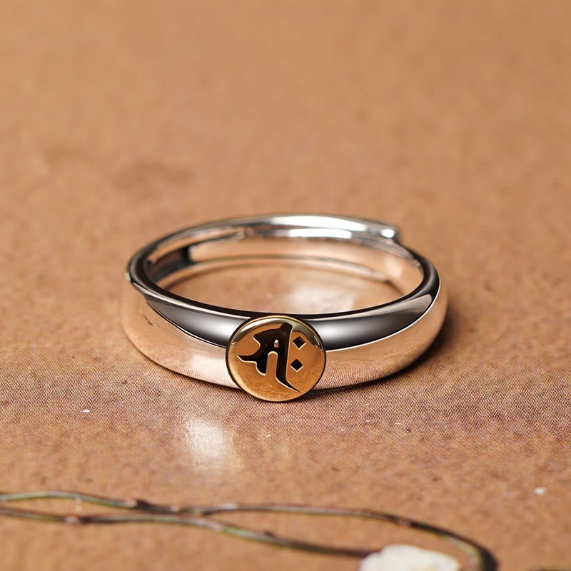 Buddha Stones Tibetan Om Mani Padme Hum Carved Chinese Zodiac Natal Buddha Peace Ring - Image 25