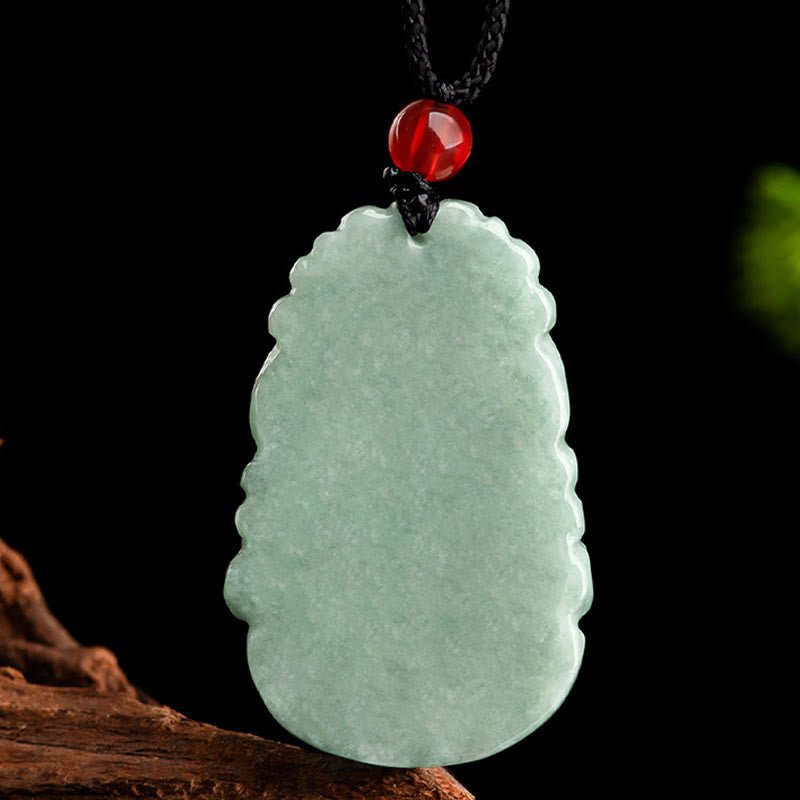 Buddha Stones Natural Green Jade 12 Chinese Zodiac Luck Prosperity Necklace Pendant - Image 7