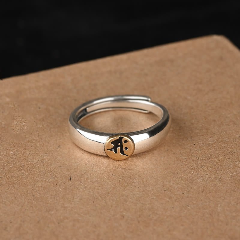 Buddha Stones Tibetan Om Mani Padme Hum Carved Chinese Zodiac Natal Buddha Peace Ring - Image 27