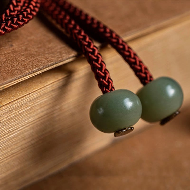 Buddha Stones 925 Sterling Silver Handmade Chinese Zodiac Natal Buddha Cyan Bodhi Seed Protection Braided Red String Bracelet - Image 3