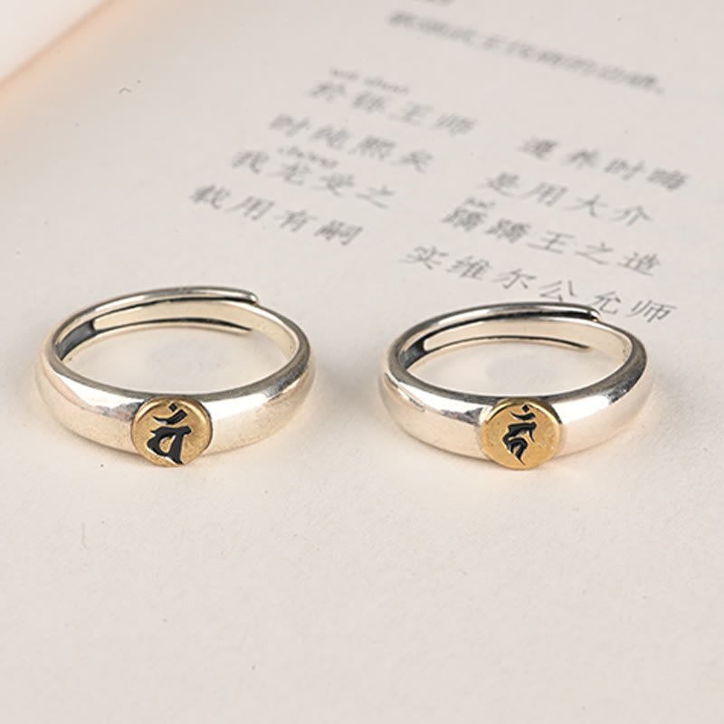 Buddha Stones Tibetan Om Mani Padme Hum Carved Chinese Zodiac Natal Buddha Peace Ring - Image 45