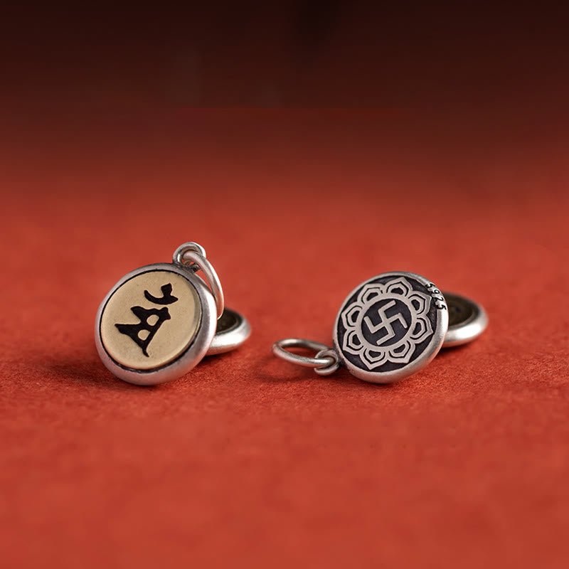 Buddha Stones 925 Sterling Silver Chinese Zodiac Natal Buddha Om Mani Padme Hum Luck Bell Braided String Bracelet - Image 6