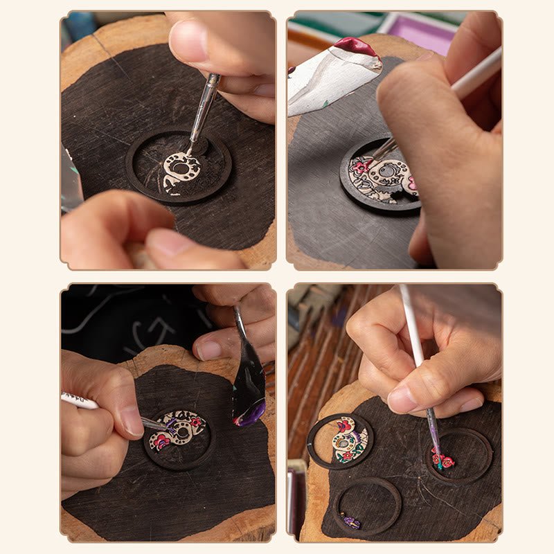 Buddha Stones Year Of The Dragon Hand Painted Chinese Zodiac Rosewood Carved Calm Key Chain (Extra 30% Off | USE CODE: FS30) - Image 29